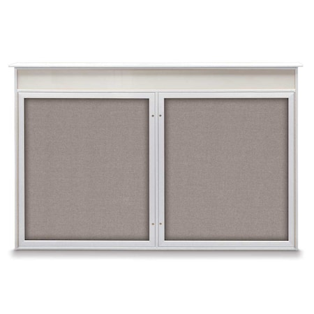United Visual Products Open Faced Traditional Corkboard, 96x48" UV647A-SATIN-ULTMAR